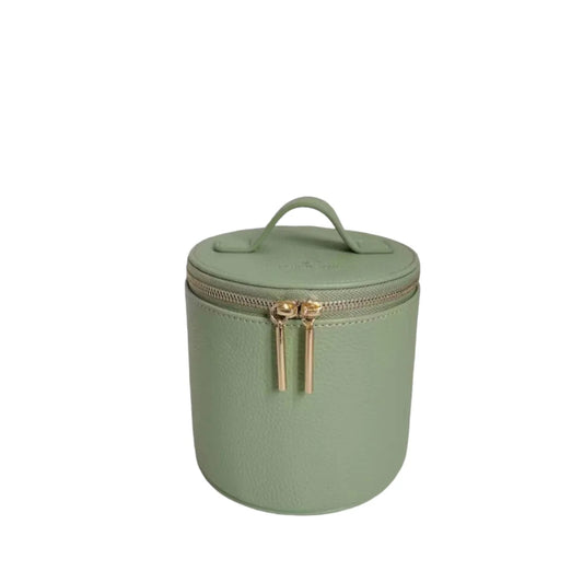 Vegan Leather Travel Case, Sage Green